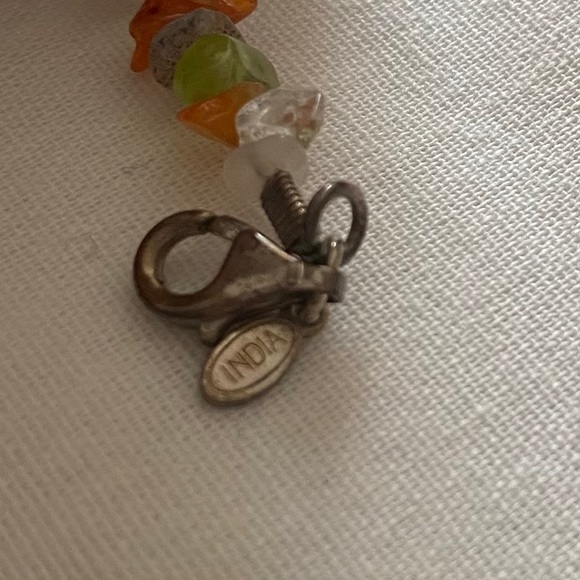 QVC SI India Glass Nugget Necklace Sterling Clasp - Picture 3 of 6